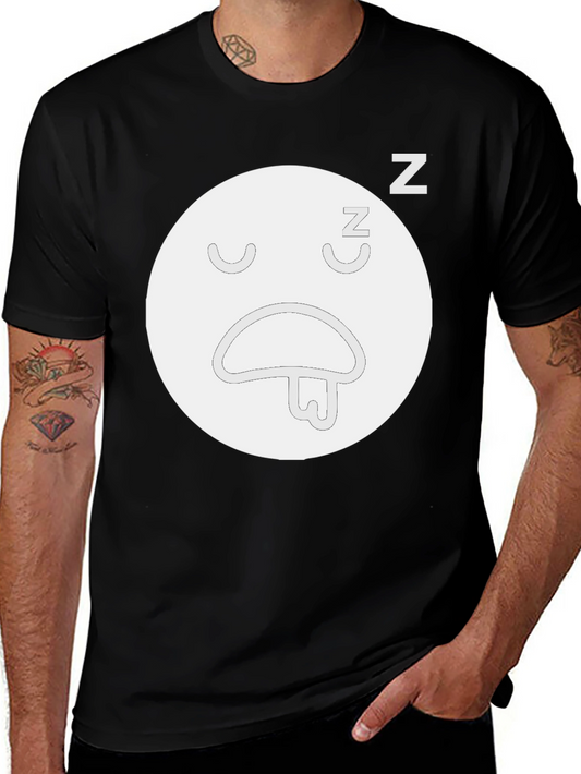 Sleepy Face Black T-Shirt