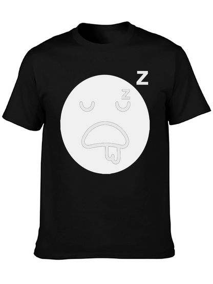 Sleepy Face Black T-Shirt
