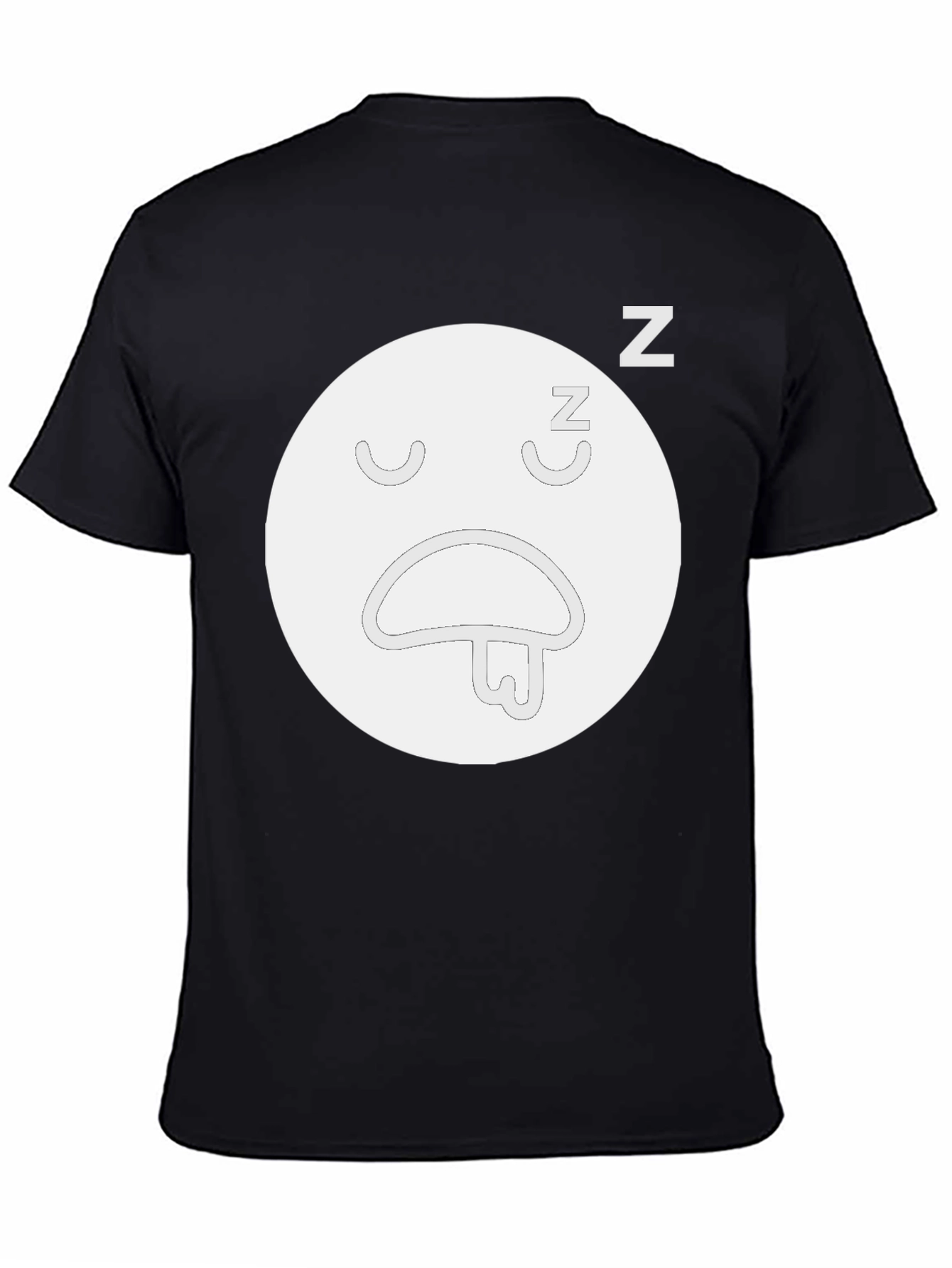 Sleepy Face Black T-Shirt