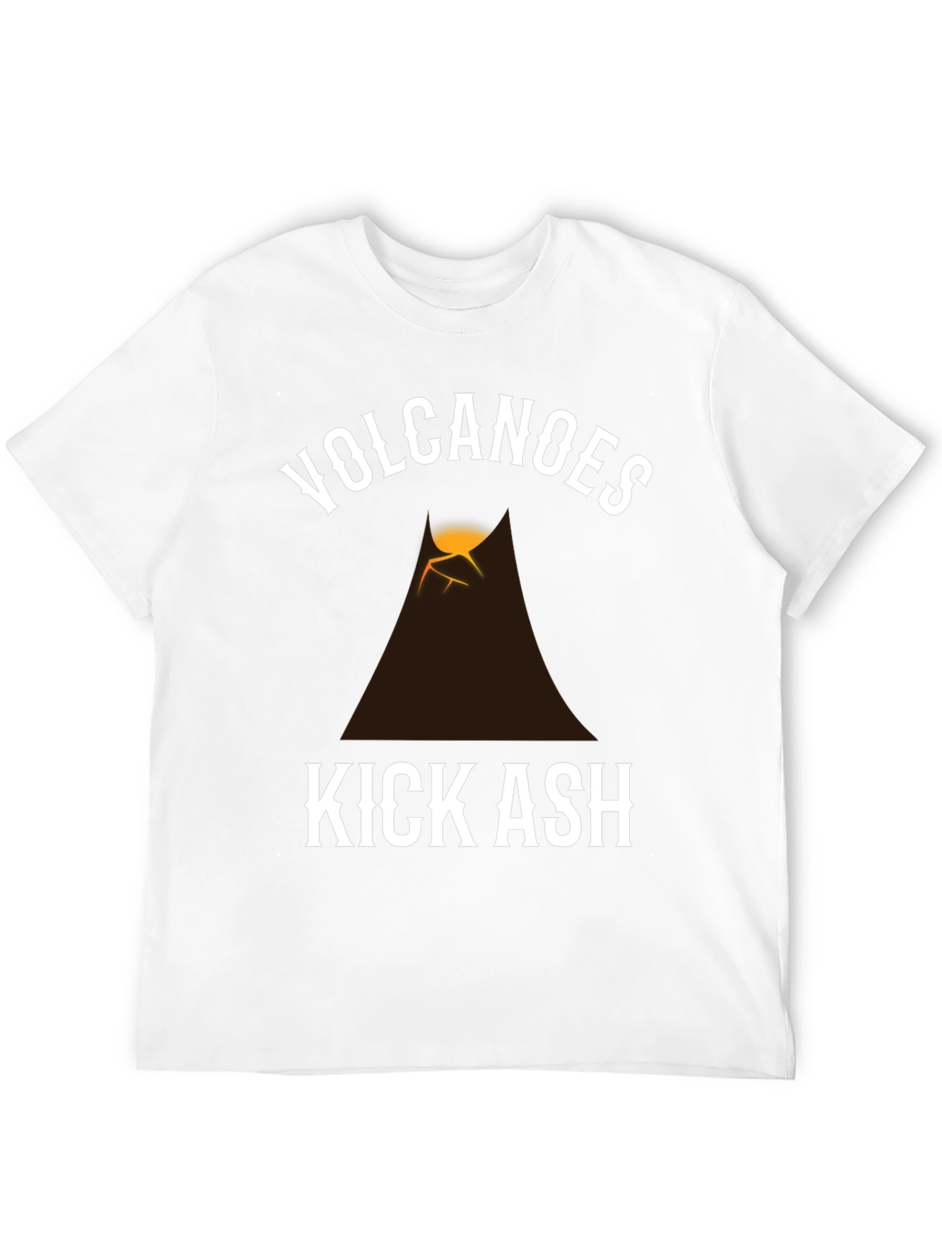 Volcanoes Kick Ash Graphic T-Shirt - Black