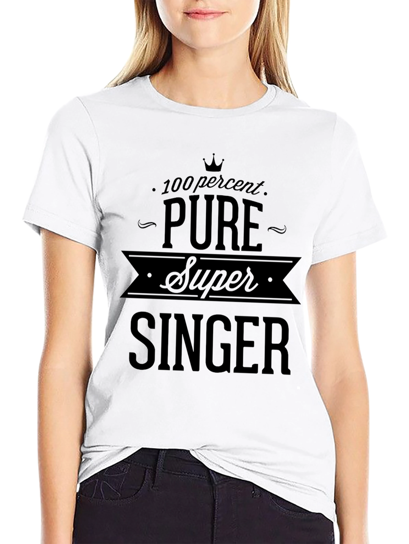 Pure Super Singer Black Graphic Tee