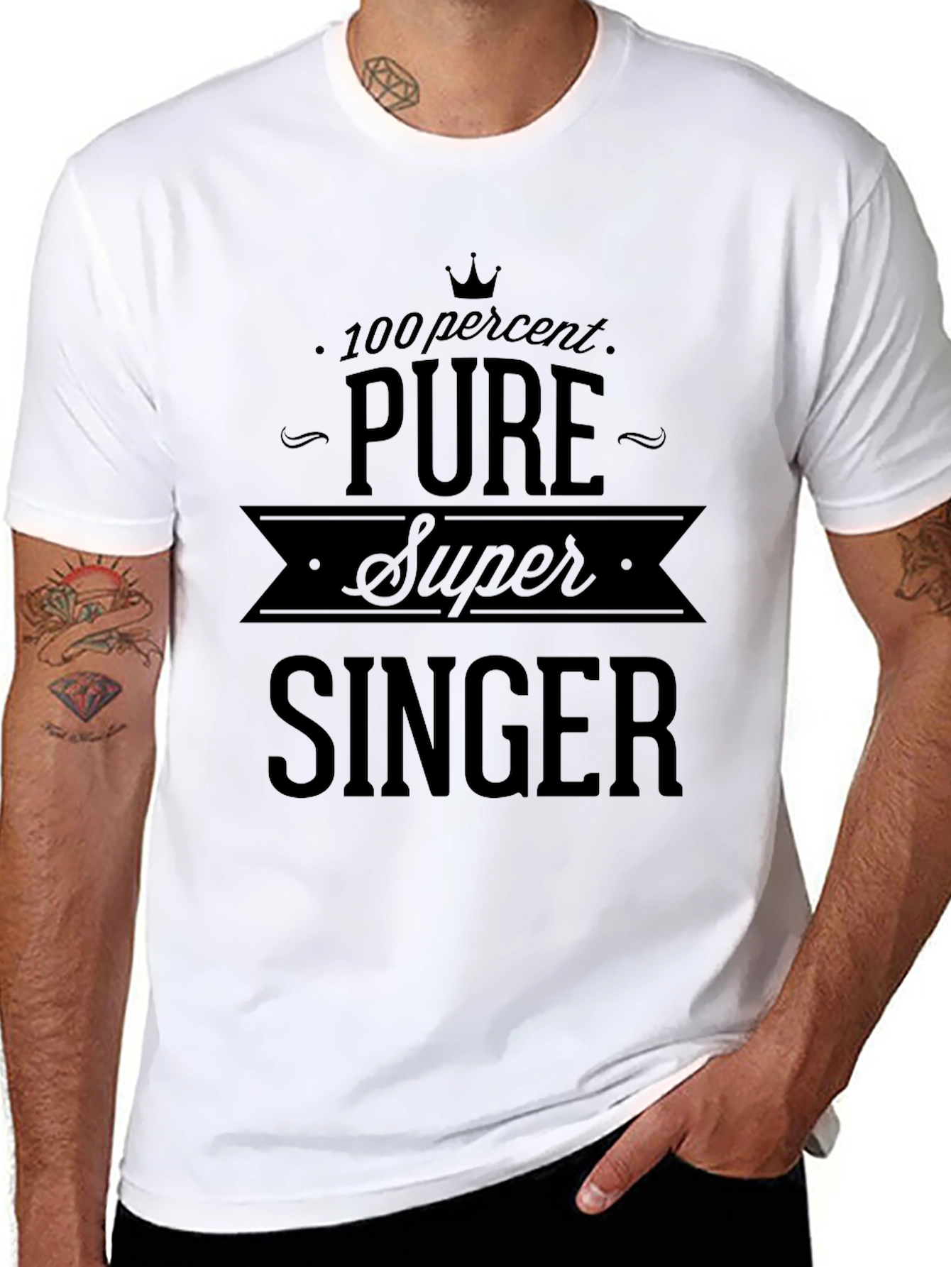 Pure Super Singer Black Graphic Tee