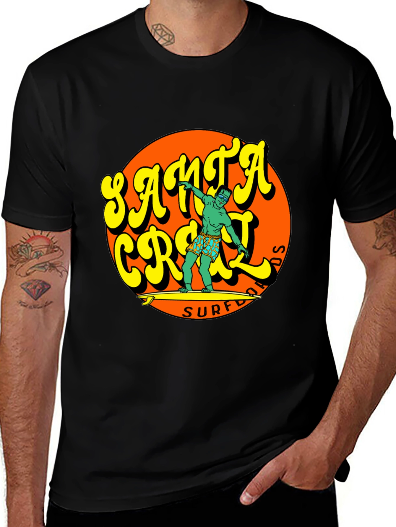 Santa Cruz Surf T-Shirt - Retro Style