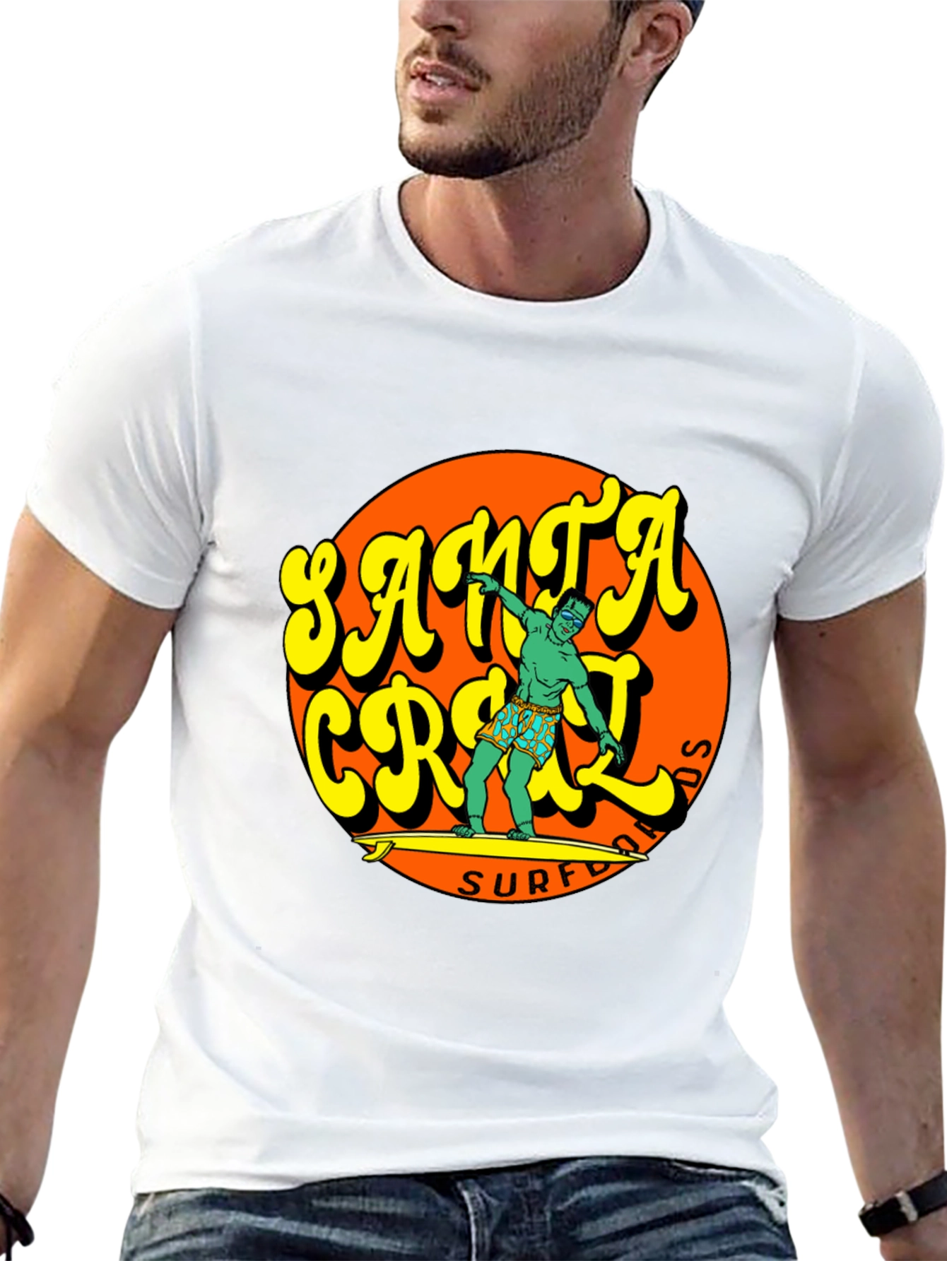 Santa Cruz Surf T-Shirt - Retro Style