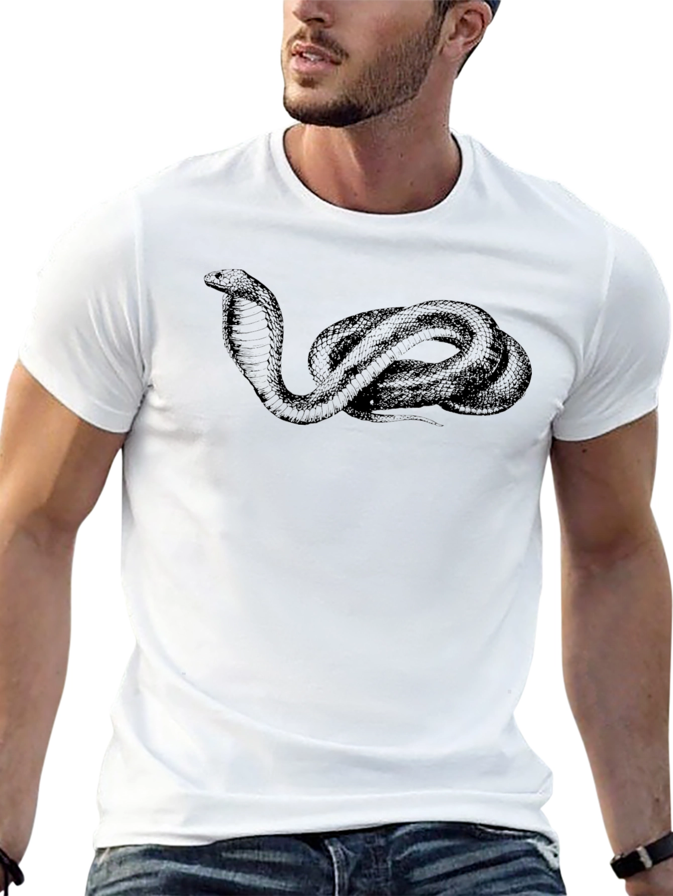 Cobra Graphic Tee - Stylish Snake Design