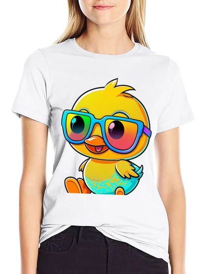 Duck With Glasses Graphic Tee - Fun & Stylish