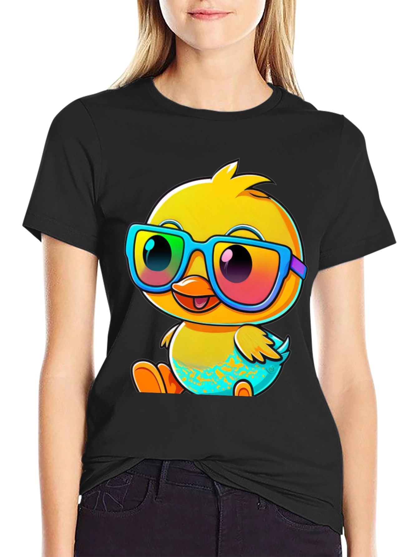 Duck With Glasses Graphic Tee - Fun & Stylish