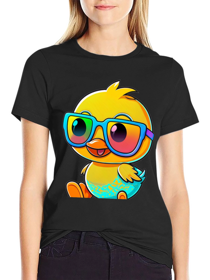 Duck With Glasses Graphic Tee - Fun & Stylish
