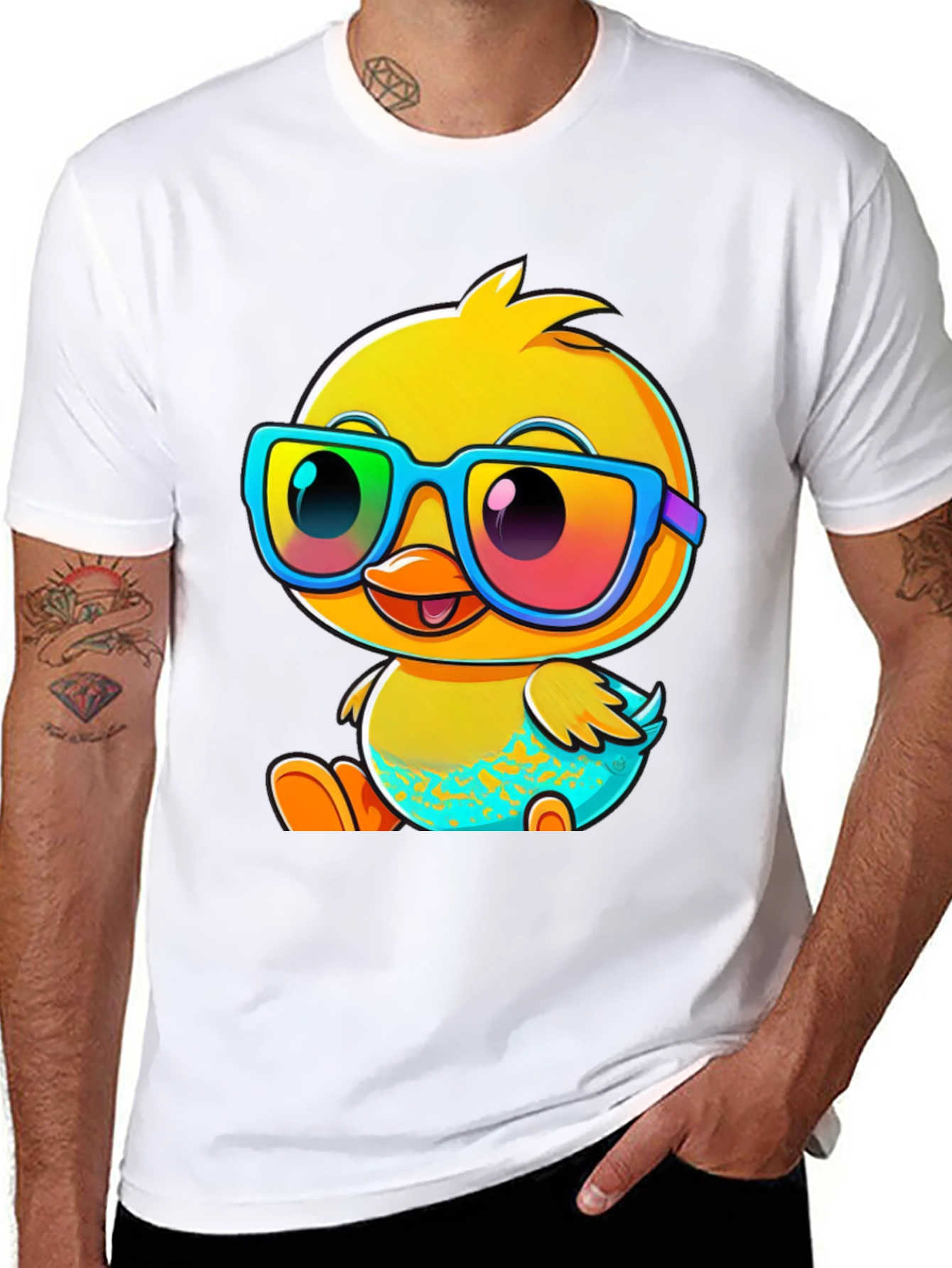 Duck With Glasses Graphic Tee - Fun & Stylish