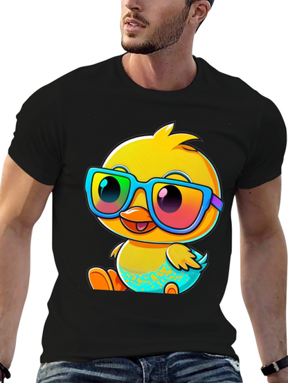 Duck With Glasses Graphic Tee - Fun & Stylish