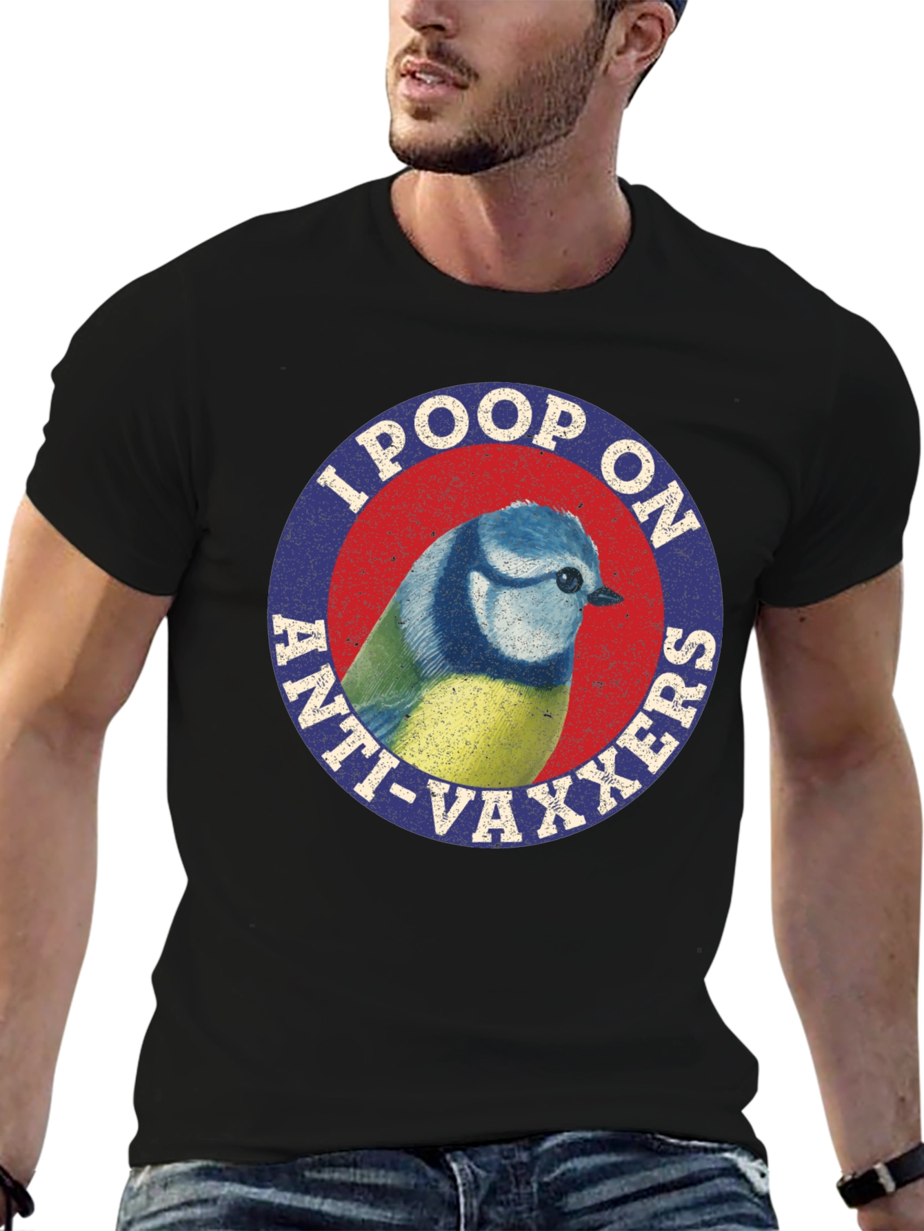I Poop On Anti-Vaxxers Bird Graphic Tee