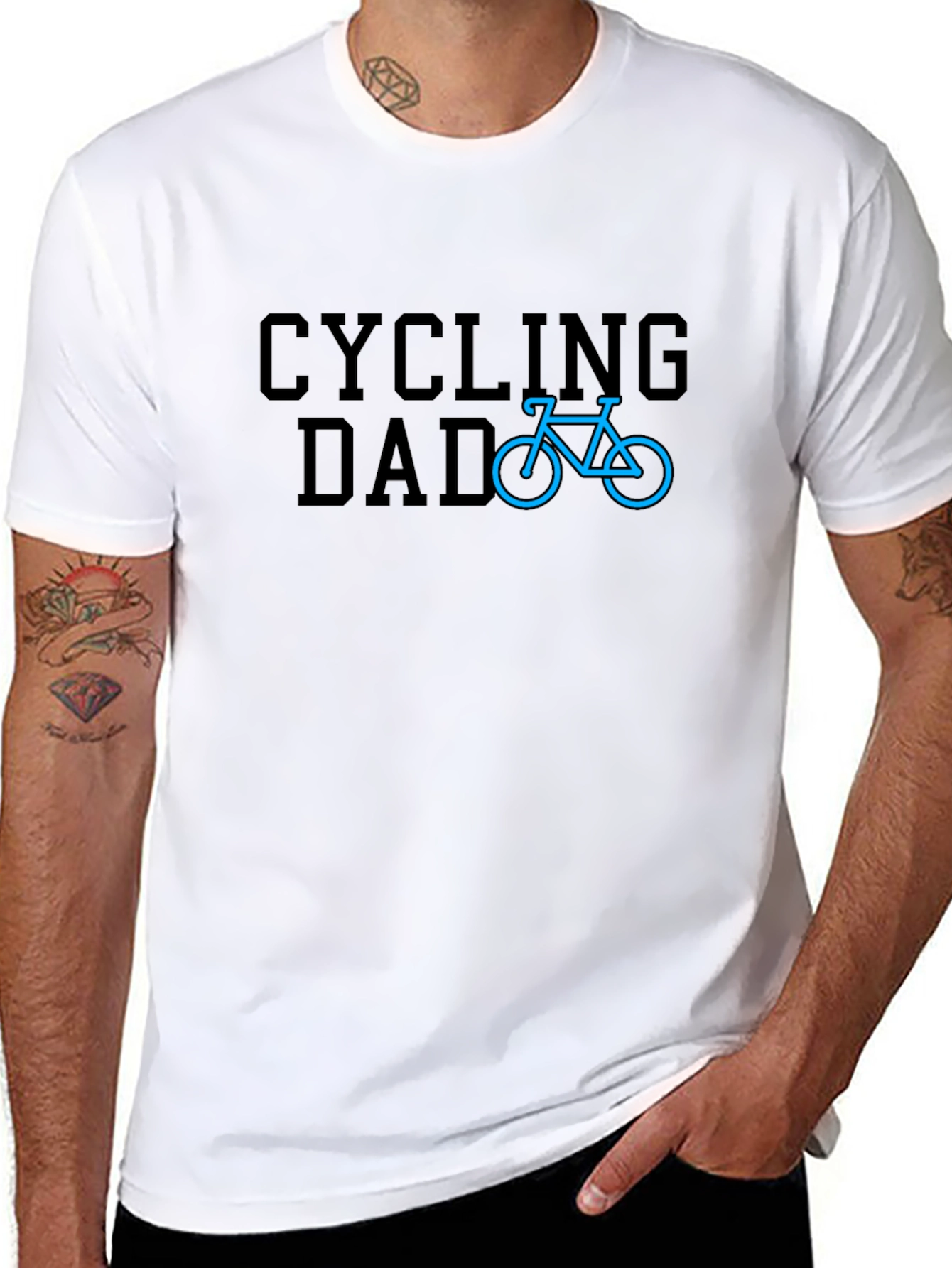 Cycling Dad Graphic T-Shirt - Black