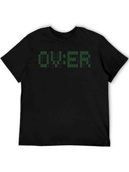 Retro Gamer Over T-Shirt - Pixelated Design