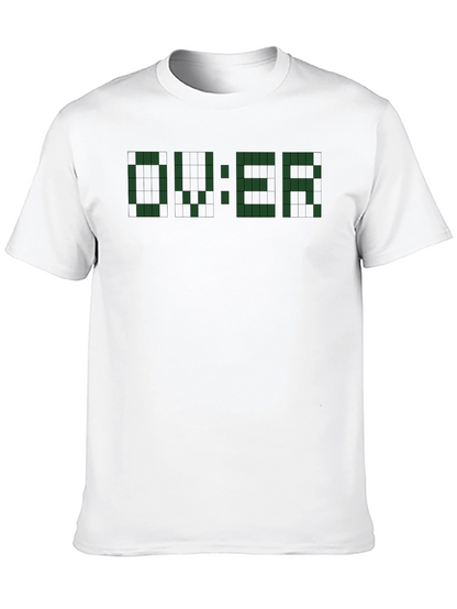 Retro Gamer Over T-Shirt - Pixelated Design