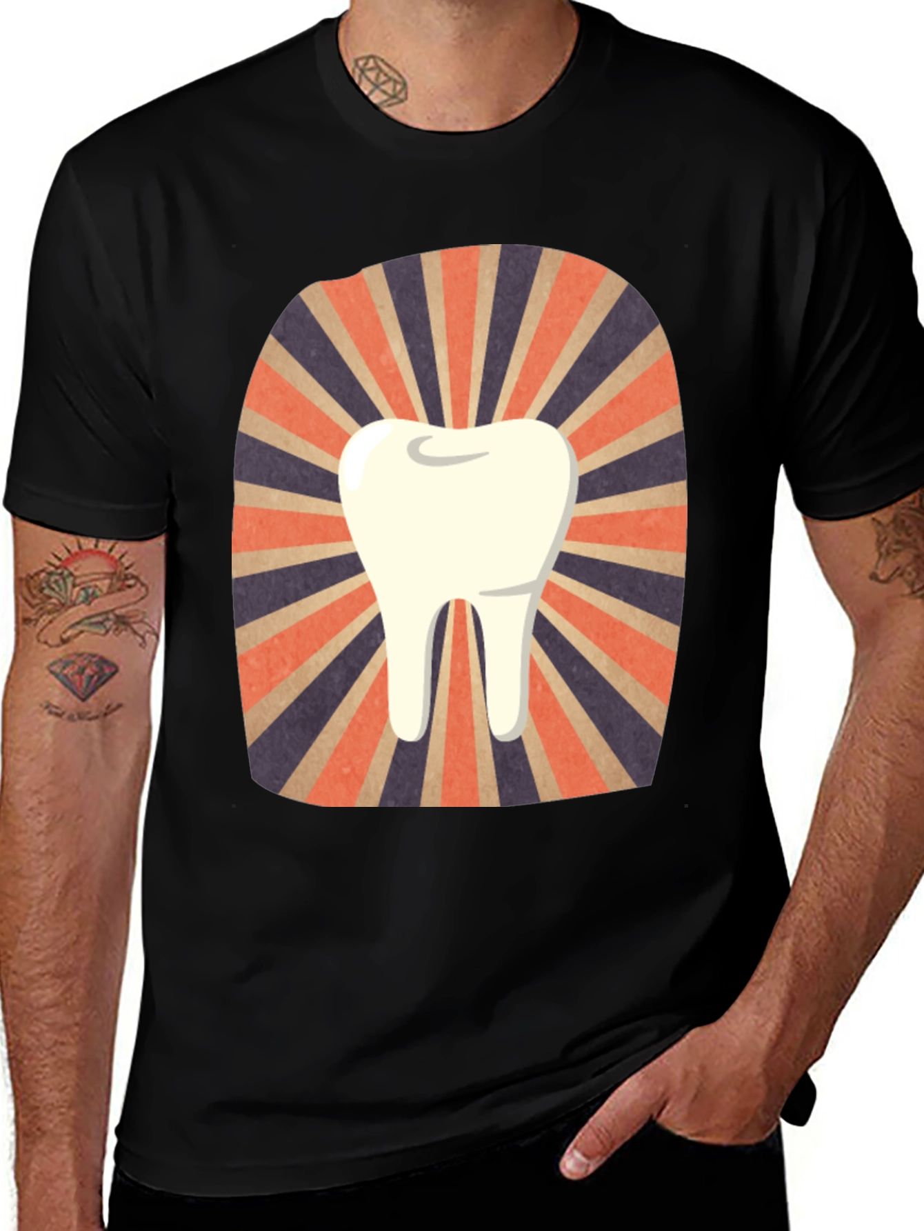 Retro Tooth Graphic Tee - Dentist Gift