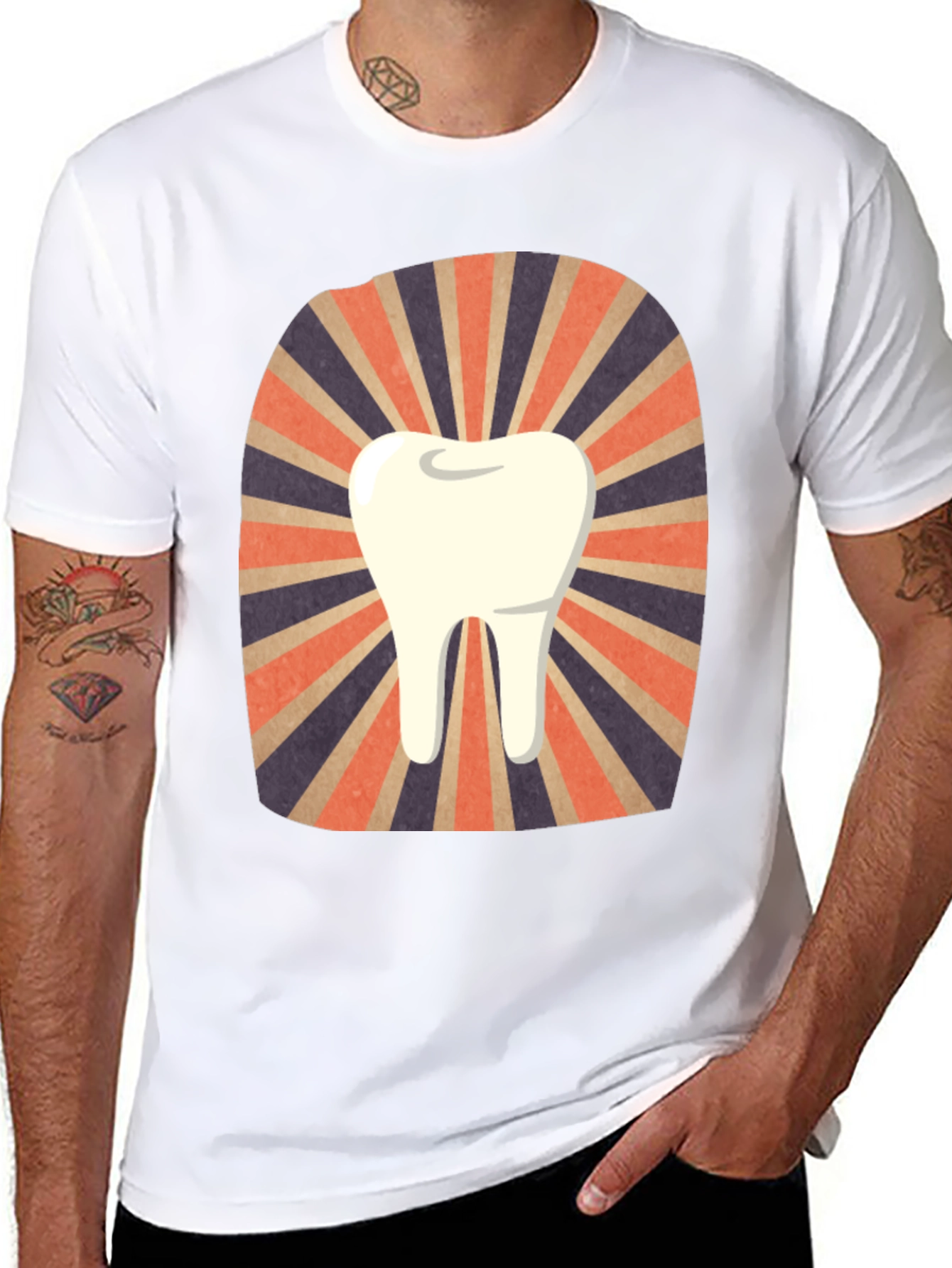 Retro Tooth Graphic Tee - Dentist Gift