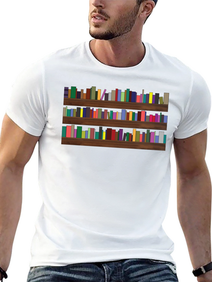 Bookcase Tee - Literary Graphic T-Shirt