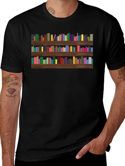 Bookcase Tee - Literary Graphic T-Shirt