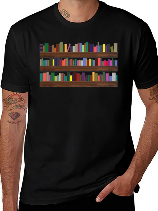 Bookcase Tee - Literary Graphic T-Shirt