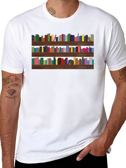 Bookcase Tee - Literary Graphic T-Shirt