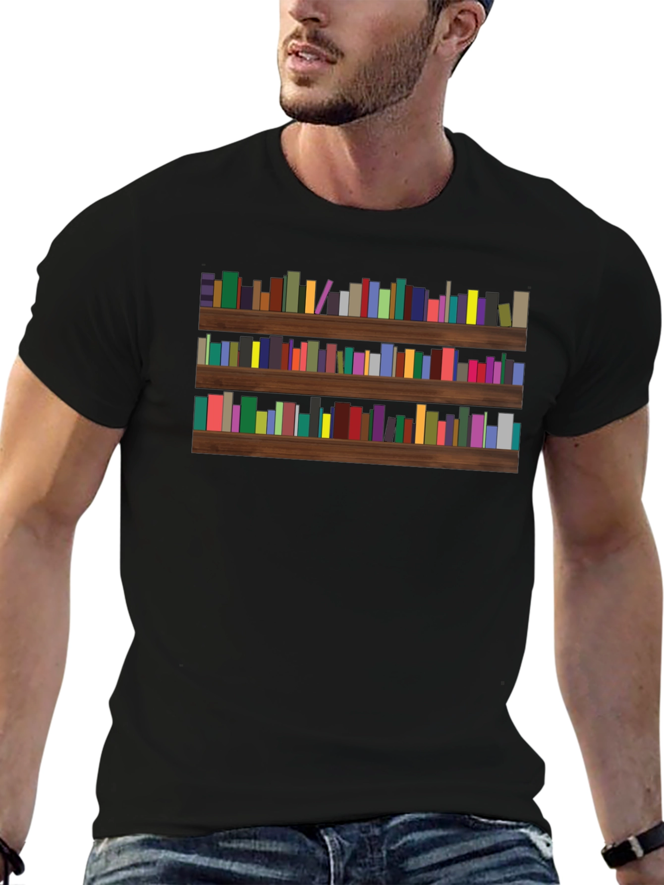 Bookcase Tee - Literary Graphic T-Shirt