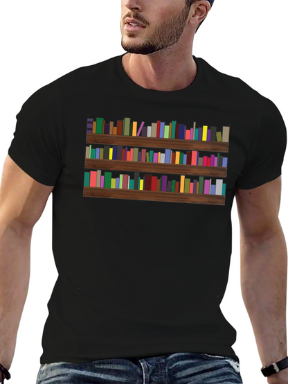 Bookcase Tee - Literary Graphic T-Shirt