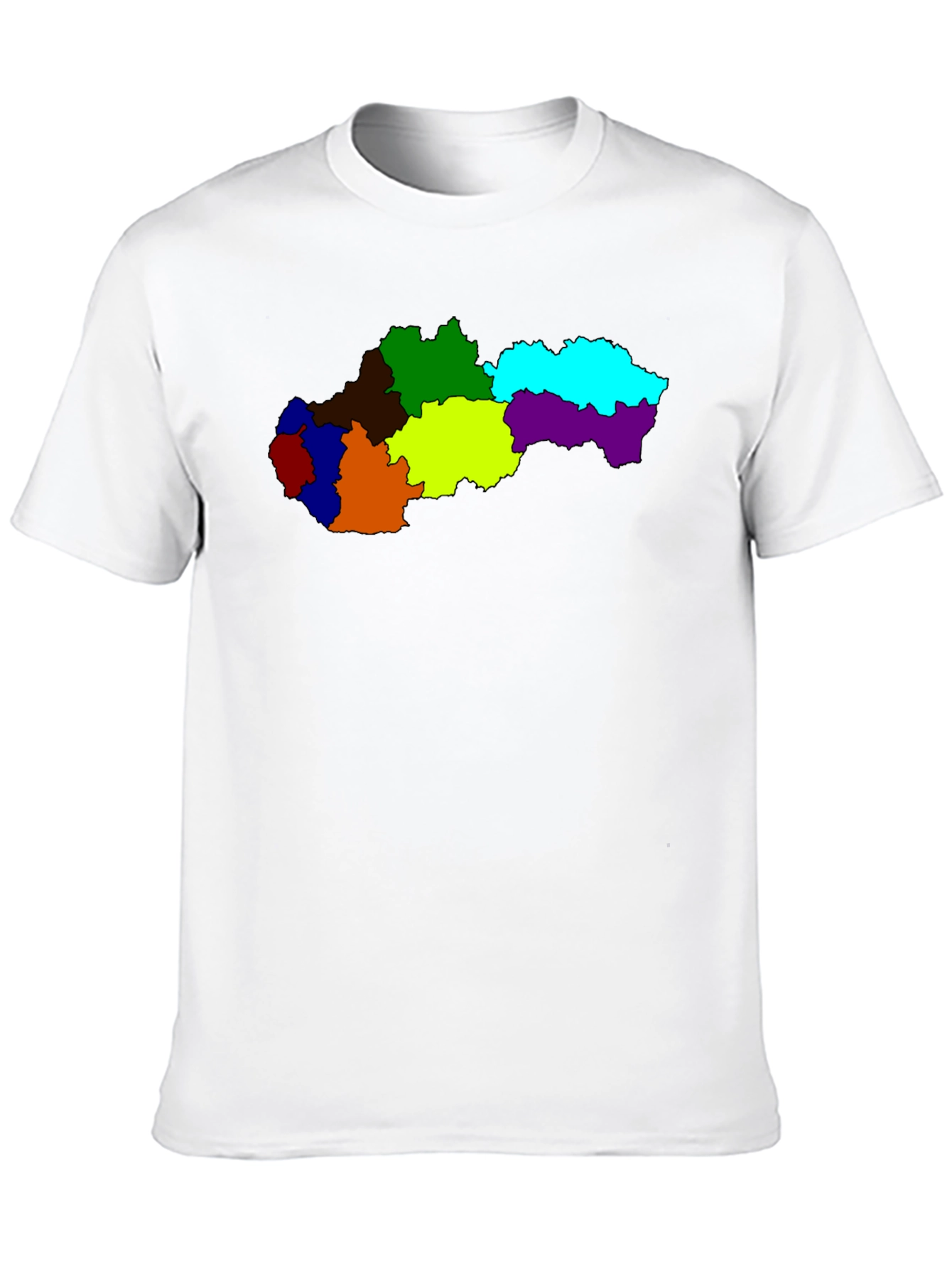 Slovakia Map Graphic Tee - Black Unisex T-Shirt