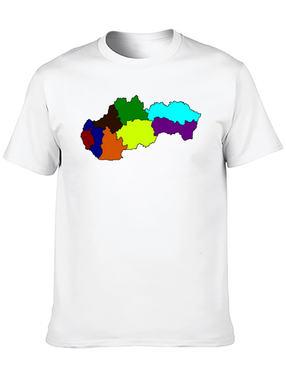 Slovakia Map Graphic Tee - Black Unisex T-Shirt