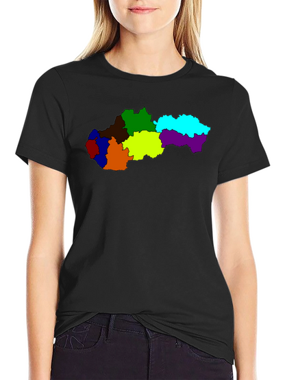 Slovakia Map Graphic Tee - Black Unisex T-Shirt