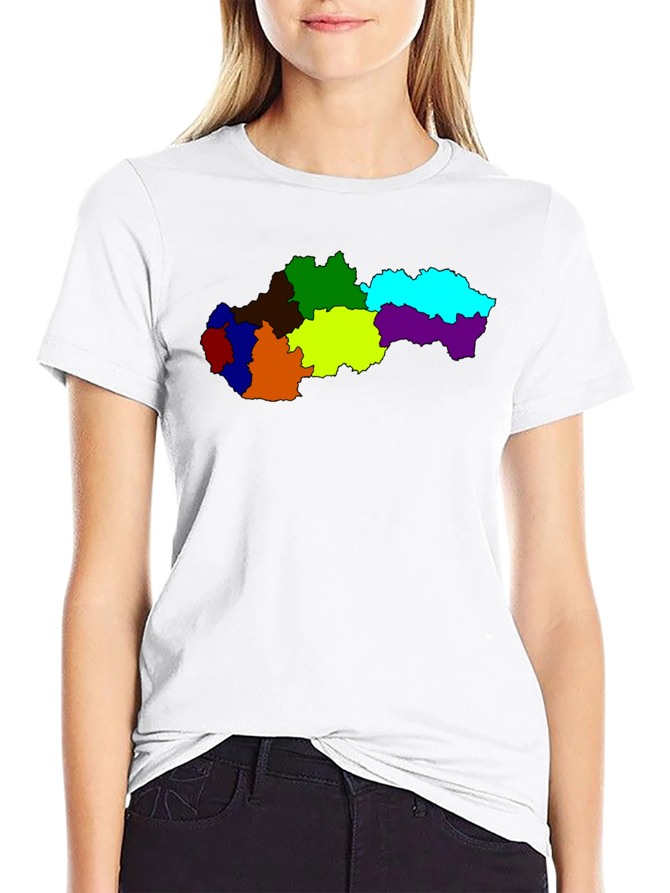 Slovakia Map Graphic Tee - Black Unisex T-Shirt