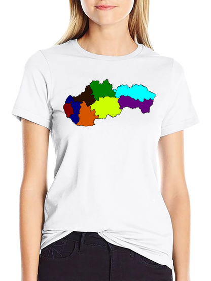 Slovakia Map Graphic Tee - Black Unisex T-Shirt