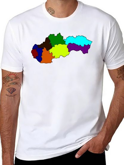 Slovakia Map Graphic Tee - Black Unisex T-Shirt