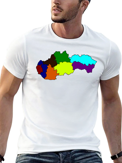 Slovakia Map Graphic Tee - Black Unisex T-Shirt