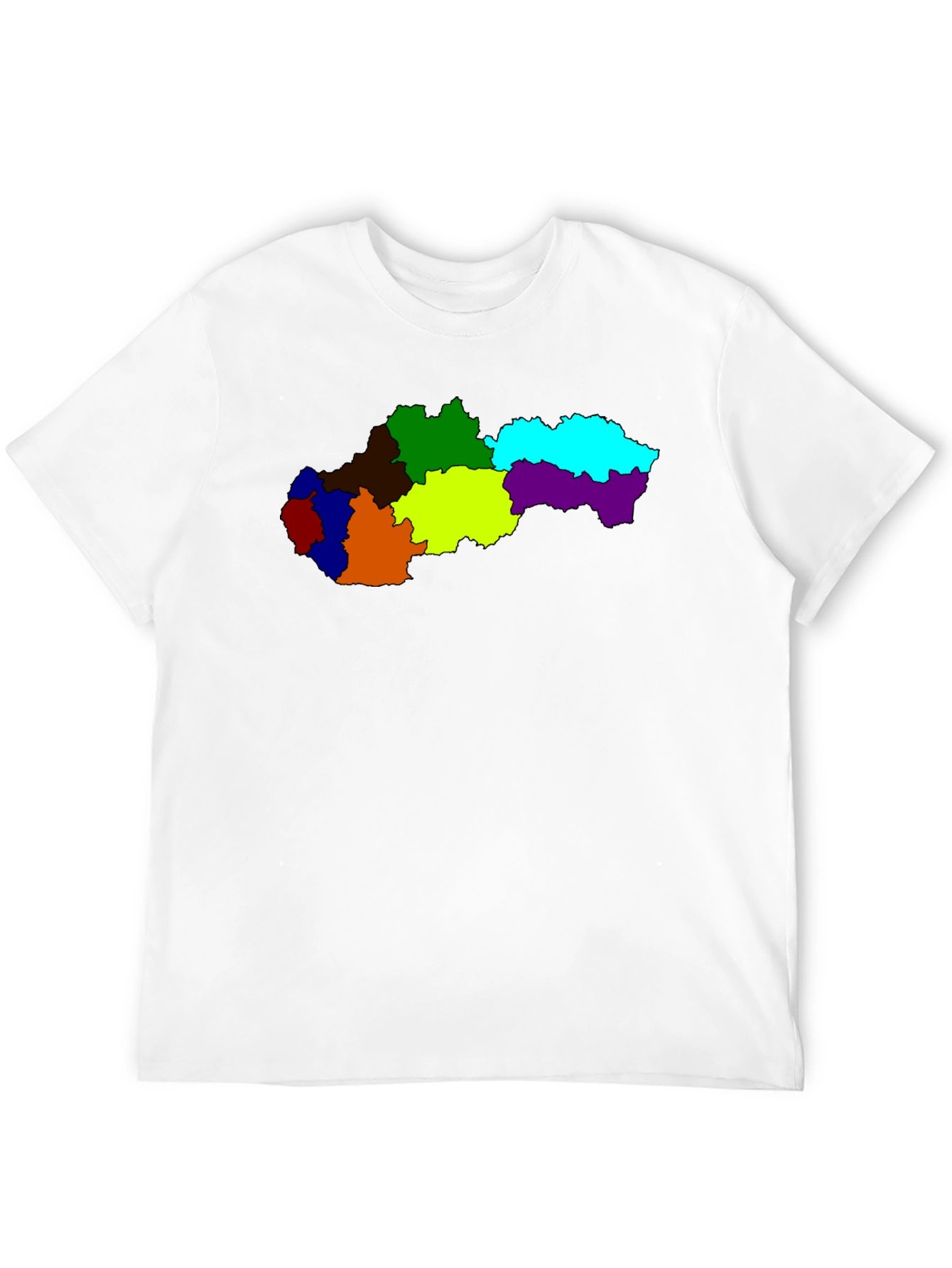 Slovakia Map Graphic Tee - Black Unisex T-Shirt