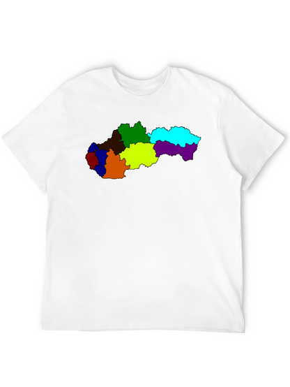 Slovakia Map Graphic Tee - Black Unisex T-Shirt