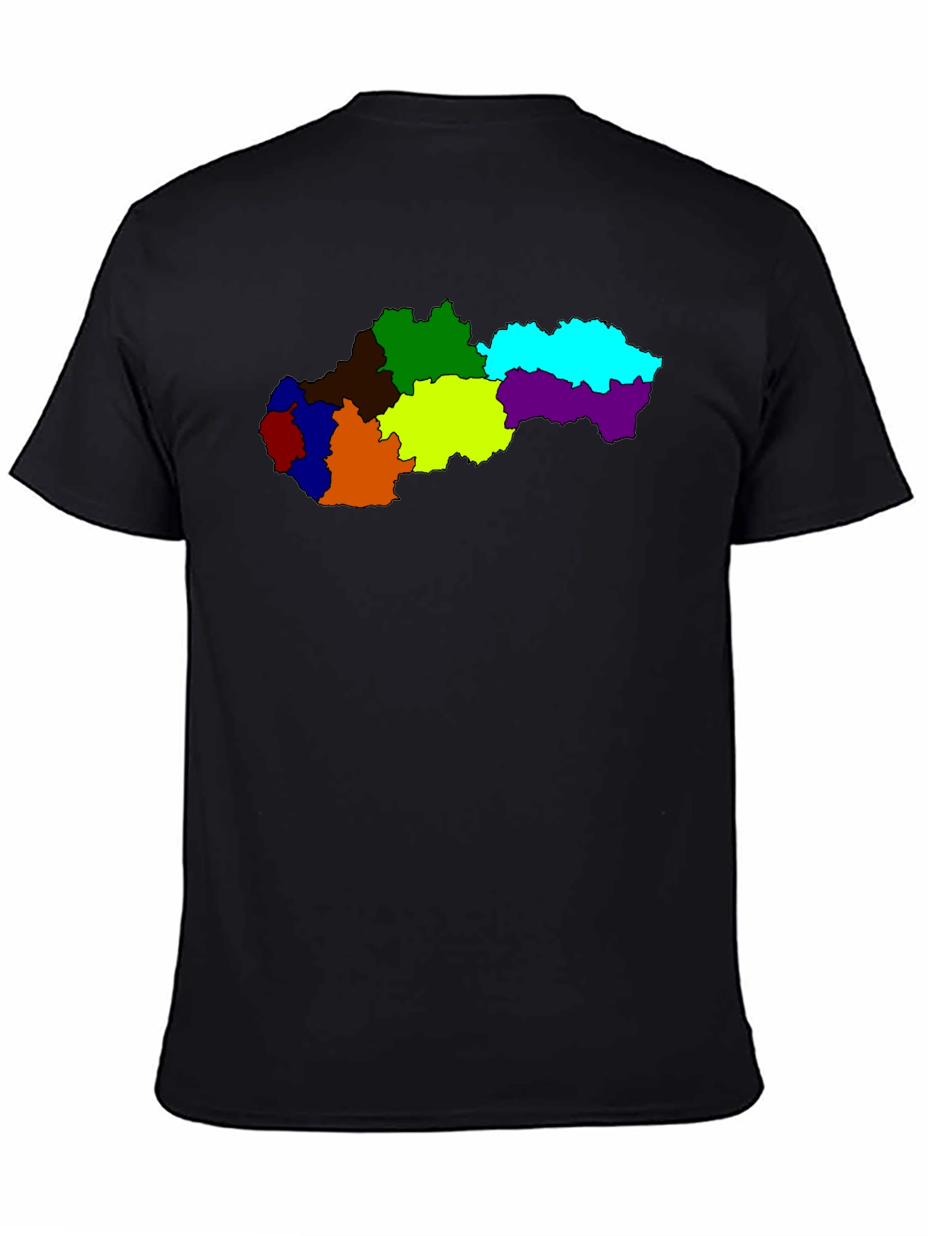 Slovakia Map Graphic Tee - Black Unisex T-Shirt