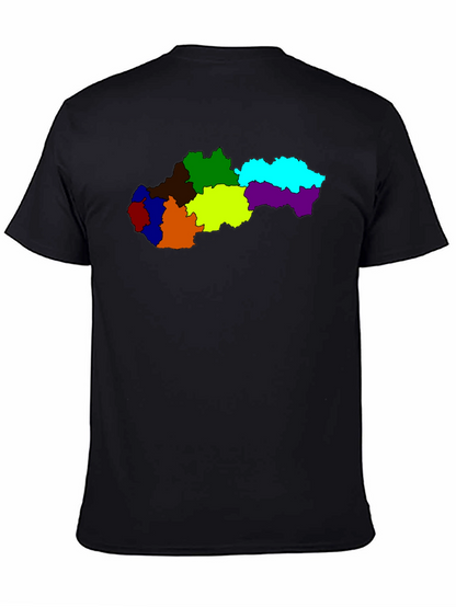 Slovakia Map Graphic Tee - Black Unisex T-Shirt