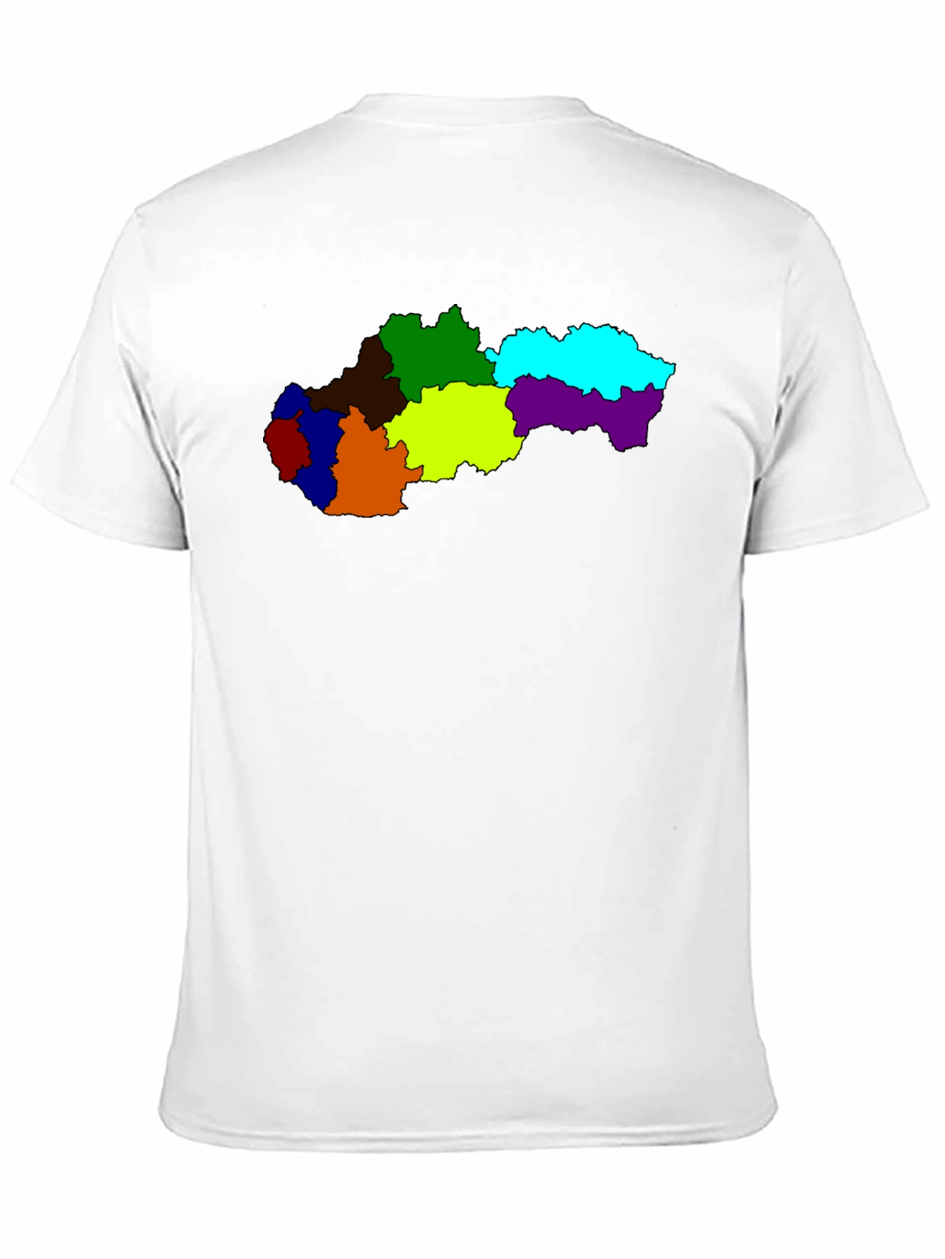 Slovakia Map Graphic Tee - Black Unisex T-Shirt