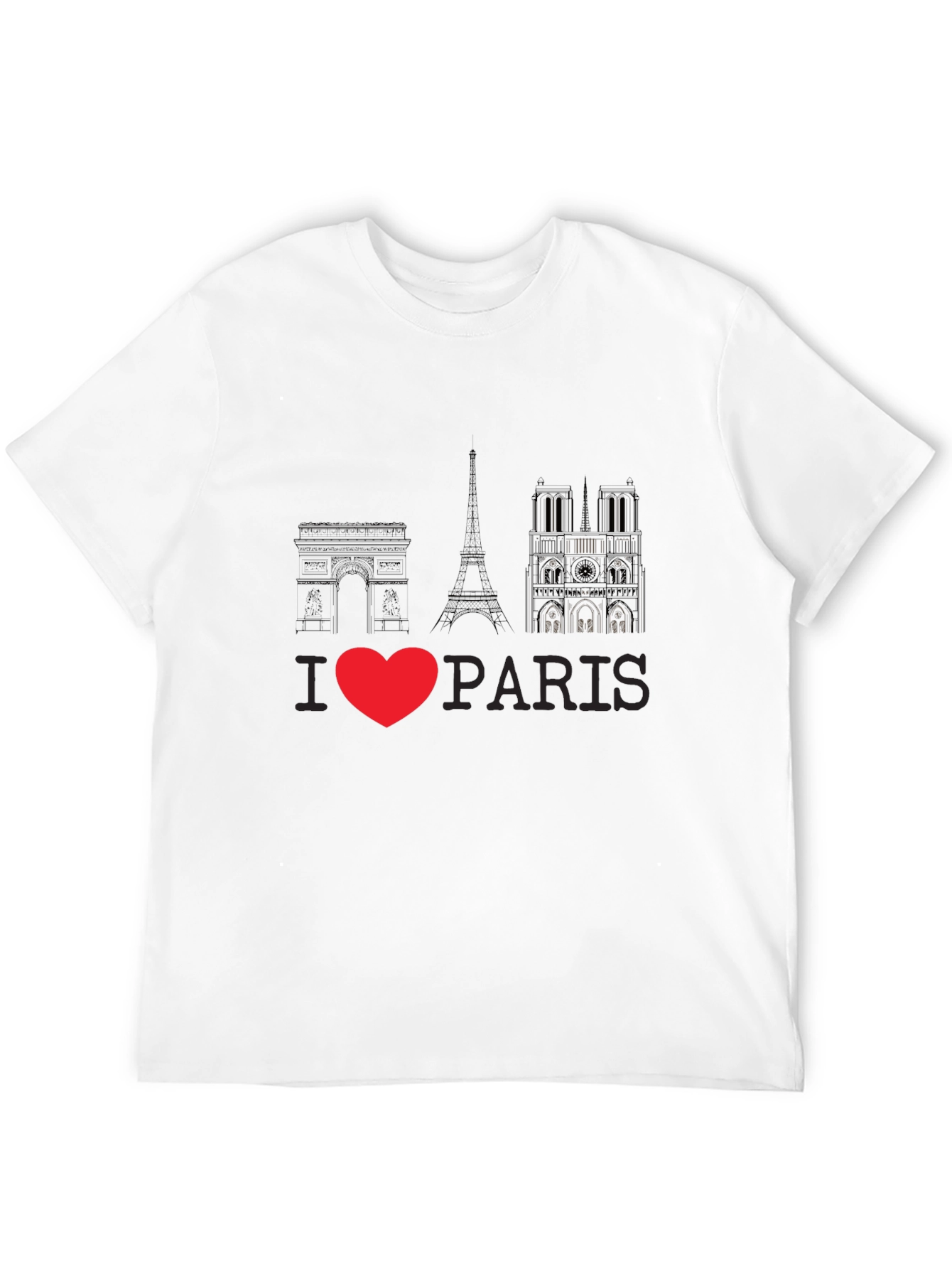 I Love Paris Black Graphic Tee