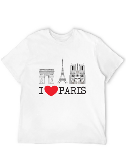 I Love Paris Black Graphic Tee