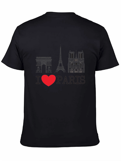I Love Paris Black Graphic Tee