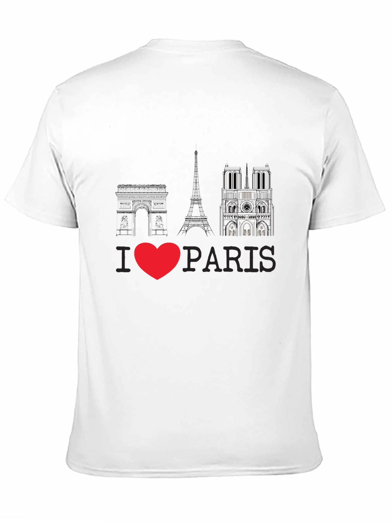 I Love Paris Black Graphic Tee