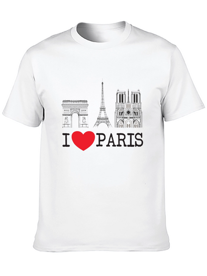 I Love Paris Black Graphic Tee