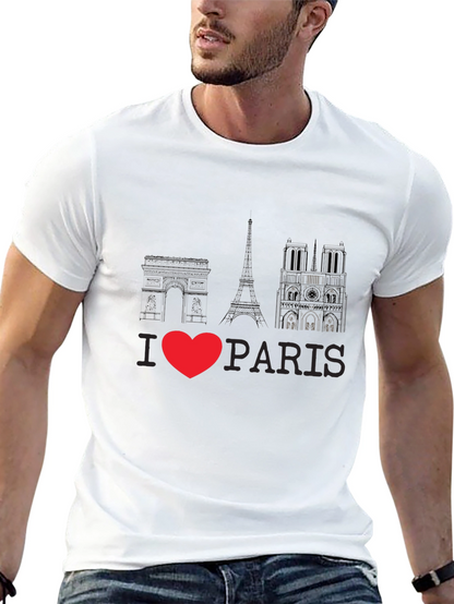 I Love Paris Black Graphic Tee