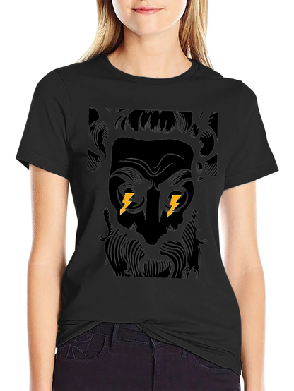 Zeus Bolt Black Graphic Tee - Powerful Design