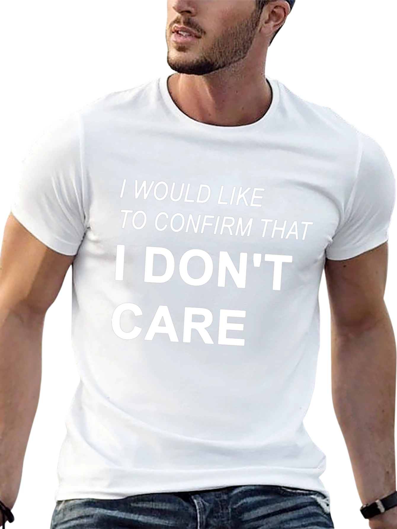 I Dont Care Graphic Tee - Black T-Shirt