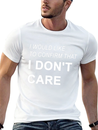 I Dont Care Graphic Tee - Black T-Shirt