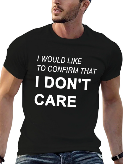 I Dont Care Graphic Tee - Black T-Shirt