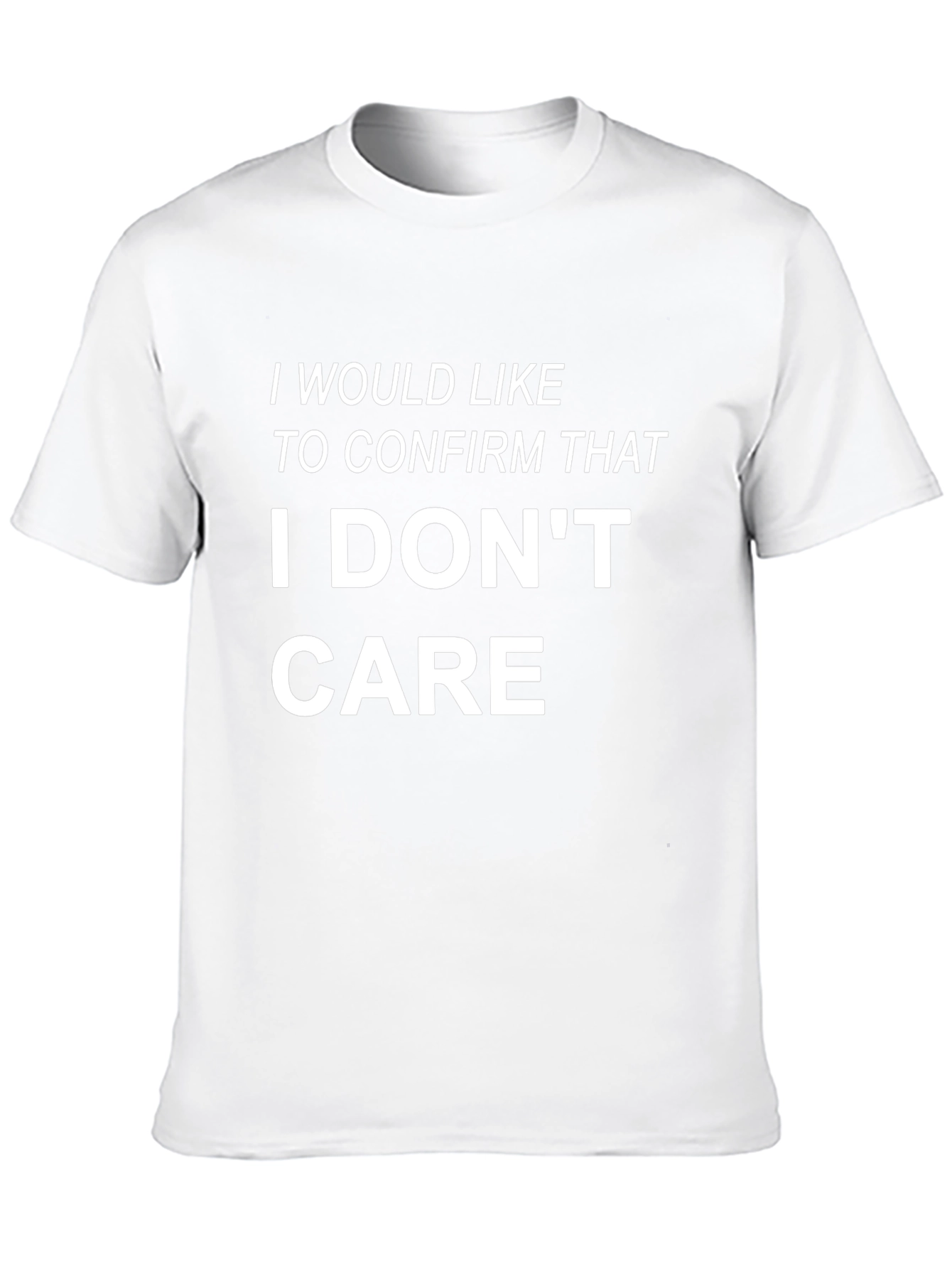 I Dont Care Graphic Tee - Black T-Shirt
