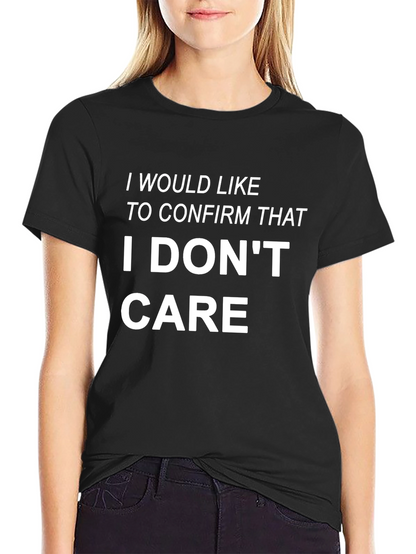 I Dont Care Graphic Tee - Black T-Shirt